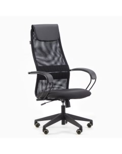 Кресло руководителя «» CH - 607, на колёсиках, сетка/ткань, цвет чёрный Бюрократ