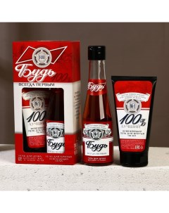 Подарочный набор «Будь!», гель для душа пиво 250 мл и гель для бритья 110 мл Чистое счастье