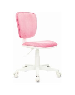 Кресло детское «» CH-W204NX, без подлокотников, на колёсиках, обивка вельвет, цвет розовый VELV36 Бюрократ