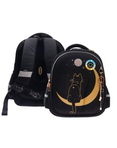 Рюкзак каркасный, 36×28×20 см, светодиодная подсветка с брелоком, чёрный Grizzly