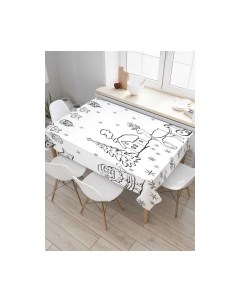 Скатерть JoyArty Санта готов к работе / tc_19404 Joyarty