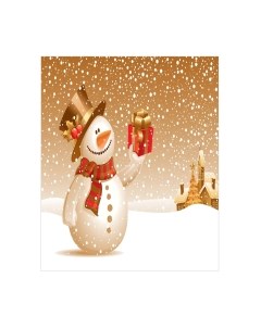 Скатерть JoyArty Подарок снеговика / tc_4548 Joyarty