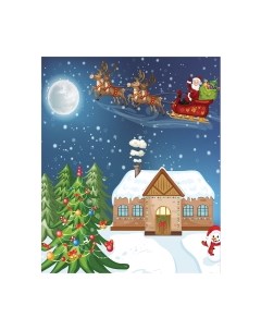 Скатерть JoyArty Санта с подарками / tc_20081 Joyarty