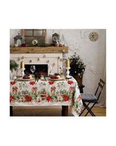 Скатерть Этель Christmas red flowers 149x220 / 4980235