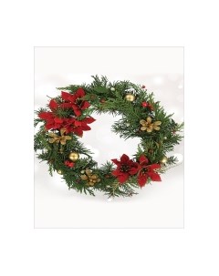 Скатерть JoyArty Классический рождественский венок / tc_37151 Joyarty