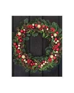 Скатерть JoyArty Рождественный венок на досках / tc_37153 Joyarty