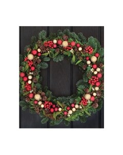 Скатерть JoyArty Рождественный венок на досках / tc_37153 Joyarty