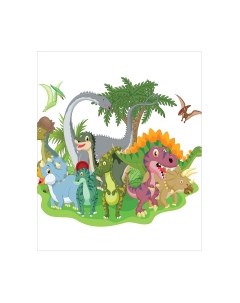 Скатерть JoyArty Динозавры играются / tc_12665 Joyarty