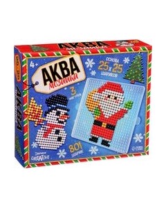 Развивающая игра Эврики Аквамозаика. Дед Мороз. Снеговичок и елочка / 10265827