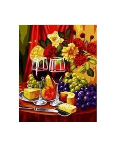Картина по номерам Школа талантов Вино с сыром / 9898610