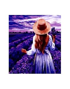 Картина по номерам Школа талантов Девушка в фиолетовом платье / 9898613