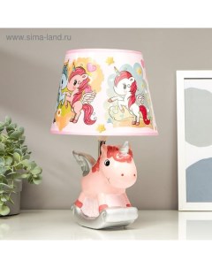 Лампа настольная «Единорог» розовый E14 40 Вт 220 В 32×20×20 см Risalux