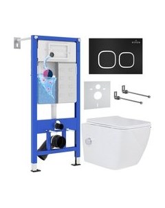 Унитаз подвесной с инсталляцией Roxen StounFix Dual Fresh 546731