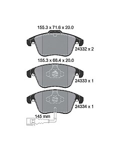 Тормозные колодки Textar 2433301