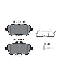 Тормозные колодки Textar 2521501
