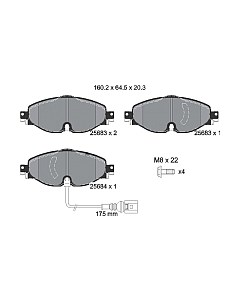 Тормозные колодки Textar 2568301