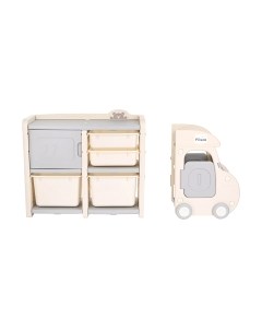 Стеллаж игровой Pituso Машинка / UN-CS01-grey