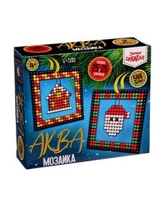 Развивающая игра Эврики Аквамозаика. Шары с Дедом Морозом и домиком / 10277471