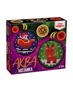 Развивающая игра Эврики Аквамозаика. Шары с Дедом Морозом и олененком / 10277469