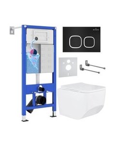 Унитаз подвесной с инсталляцией Roxen StounFix Dual Fresh 545698