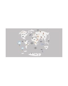 Фотообои листовые Citydecor Детская Карта мира 385