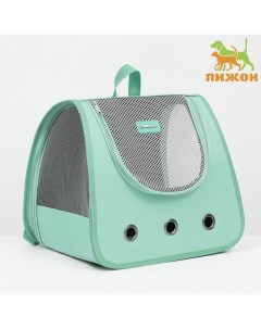 Рюкзак-переноска для животных, 35×30×26 см, голубой Пижон