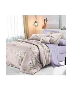 Комплект постельного белья Alleri Перкаль Elite 2сп с европростыней / Пер-136