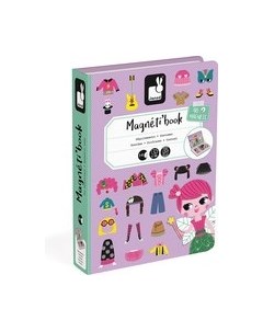 Развивающая игра Janod Книга-игра Девочки в одеждах магнитная J02718
