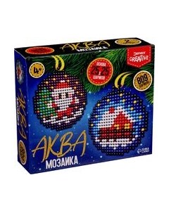 Развивающая игра Эврики Аквамозаика. Подвесы с Дед Морозом и Домиком / 10277467