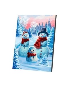 Картина по номерам Школа талантов Семья снеговиков / 9670015