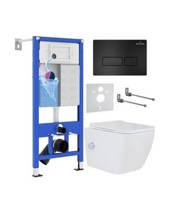 Унитаз подвесной с инсталляцией Roxen StounFix Dual Fresh 583046