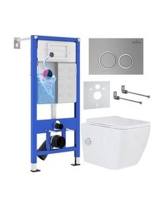 Унитаз подвесной с инсталляцией Roxen StounFix Dual Fresh 533185