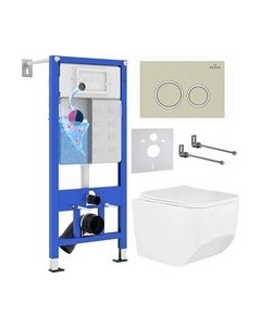 Унитаз подвесной с инсталляцией Roxen StounFix Dual Fresh 966244