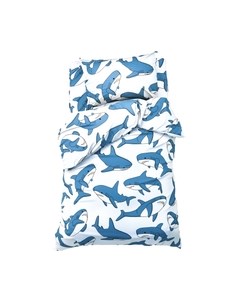 Комплект постельного белья Этель Funny shark 1.5сп / 10678936