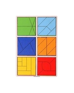 Развивающая игра Квадраты 3 уровень. 6 квадратов / 7059364 Лесная мастерская