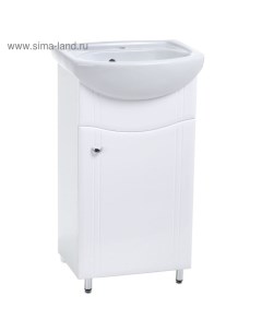 Комплект мебели «»: Тумба «Тура 45» с раковиной «Уют-450», 460×360×820 мм, цвет белый Alterna