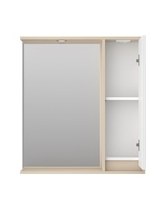 Шкаф с зеркалом для ванной Brevita Balaton R 75 / BAL-04075-03-01П