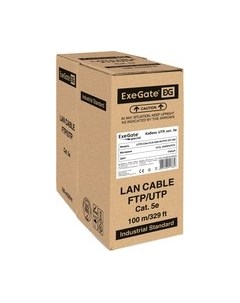 Кабель ExeGate UTP4-C5e-CCA-S26-IN-PVC-GY-100 / EX281818RUS Exegate