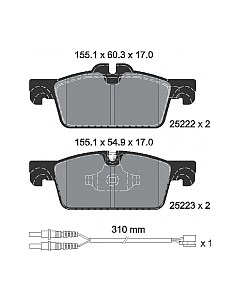 Тормозные колодки Textar 2522201
