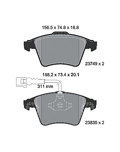 Тормозные колодки Textar 2374901