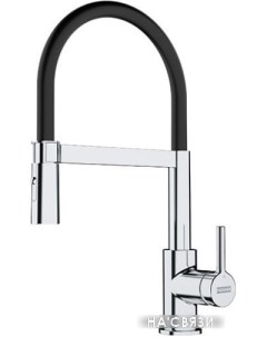 Смеситель Lina Semi-pro 115.0626.085 (хром/черный) Franke