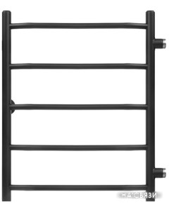 Полотенцесушитель Трапеция 50х60 5 перекладин (боковое подключение, черный матовый) Granula