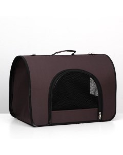 Сумка - переноска для животных, 2 входа, 49×30×35 см, коричневая Пижон