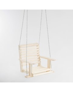 Кресло большое подвесное на цепи, деревянное, сиденье 50×65см Добропаровъ