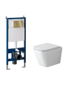 Унитаз подвесной с инсталляцией GR-4479SQ+900.K31.01.000+700.K31.04.32M.32M Grossman