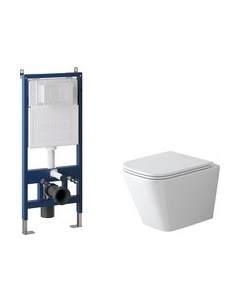 Унитаз подвесной с инсталляцией GR-4479SQ+900.K31.01.000+700.K31.04.01M.01M Grossman