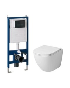 Унитаз подвесной с инсталляцией GR-4455SQ+900.K31.01.000+700.K31.03.210.210 Grossman