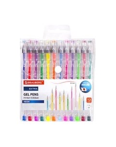 Набор гелевых ручек Brauberg Extra. Неон / 143912