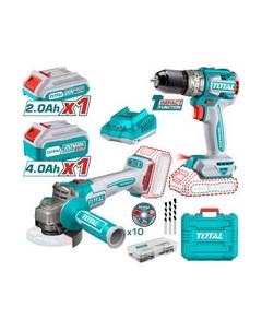 Набор электроинструмента TOTAL TIDLI20602 + TAGLI21154 / TCKLI20273 Total