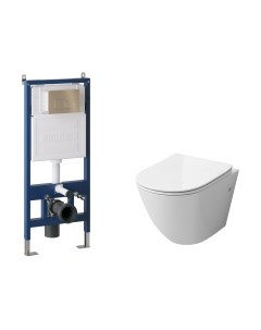 Унитаз подвесной с инсталляцией Grossman GR-4411S+700.K31.02.310.310+900.K31.01.000